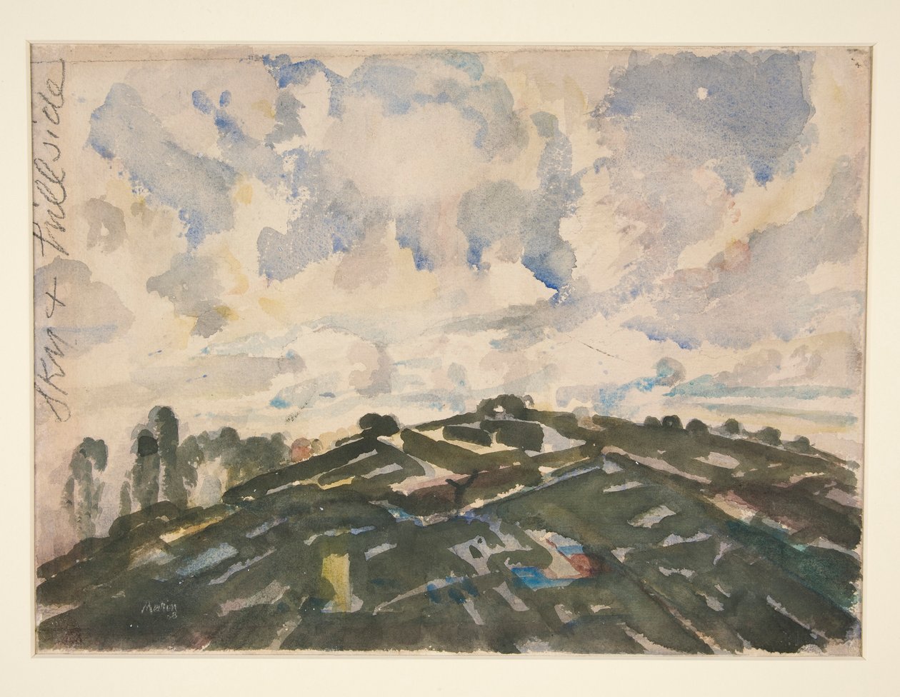Země a nebe, Francie, 1908; nebo The Hill od John Marin