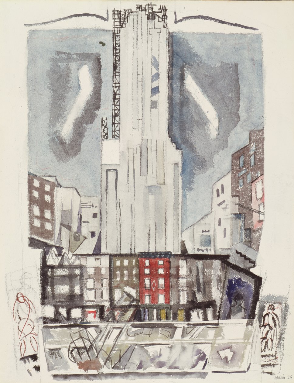 Střed města New York od John Marin