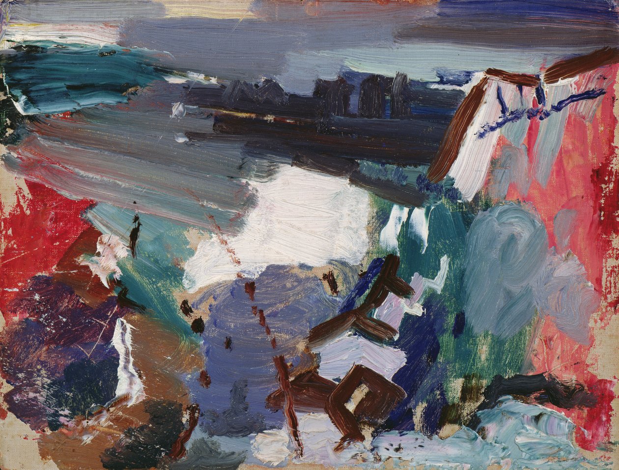 č. 5, Weehawken Series, cca 1910 (olej na plátně) od John Marin