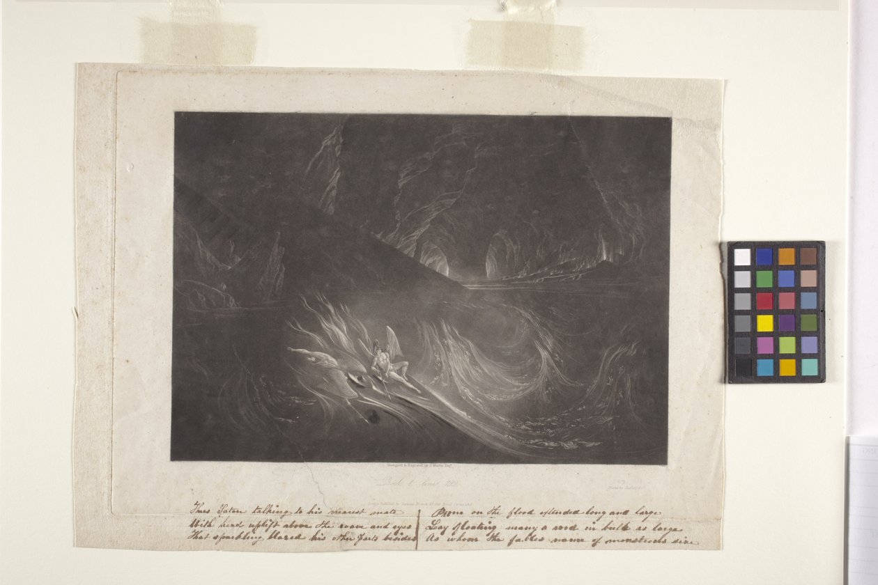 Satan na hořícím jezeře (mezzotinta) od John Marin