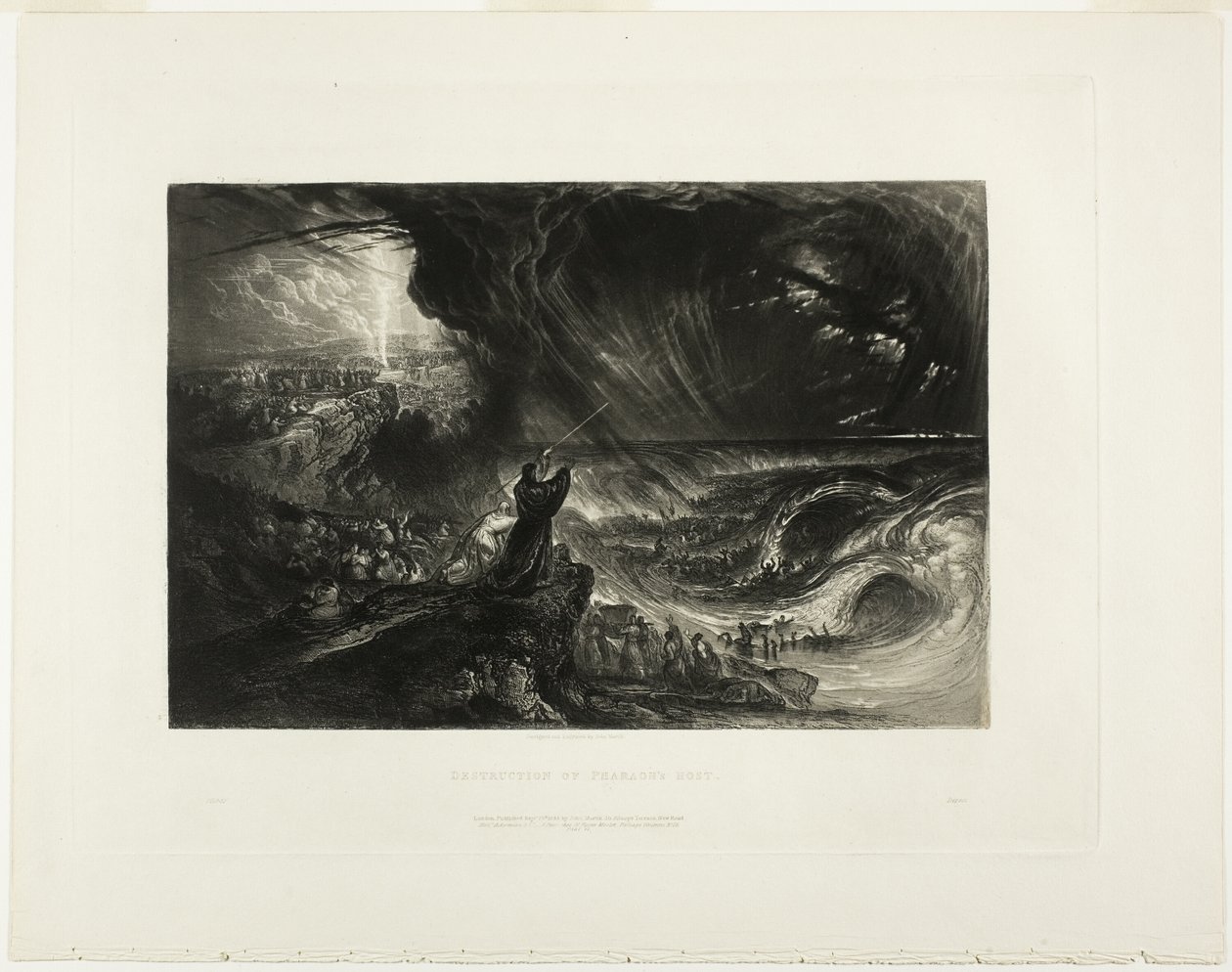 Zničení faraonova vojska, z knihy Ilustrace k Bibli od John Martin