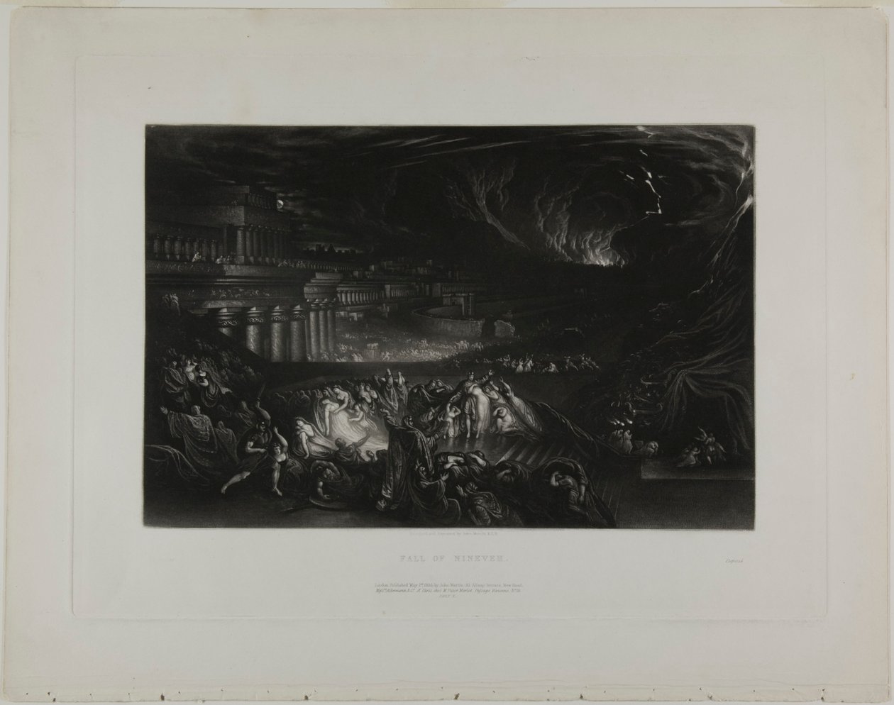 Pád Ninive, z ilustrací Bible od John Martin