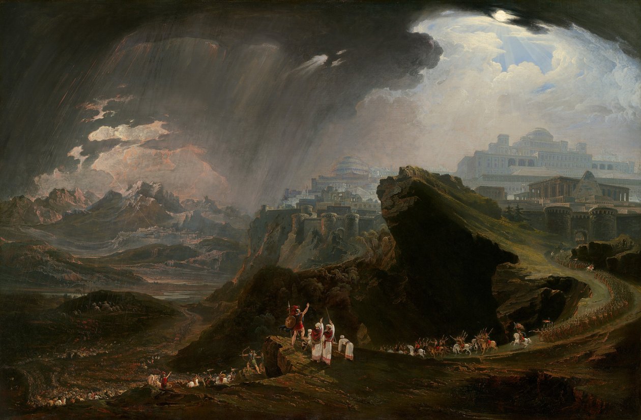 Joshua přikazuje slunci stát na Gibeonu, 1816. od John Martin