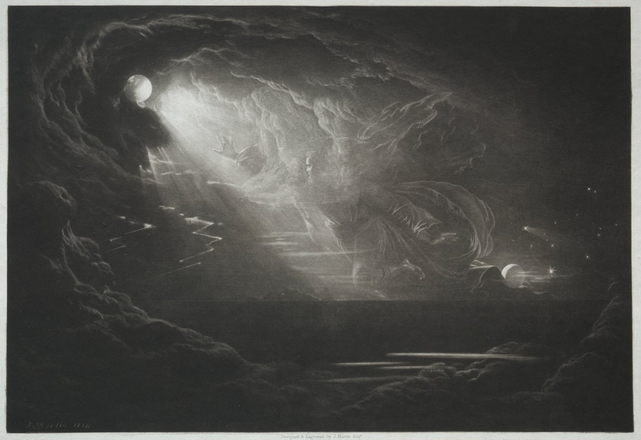 Ztracený ráj: Stvoření světla od John Martin