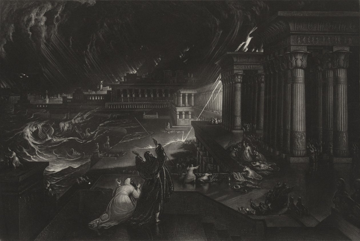 Sedmý mor, kolem roku 1824 (mezzotinta) od John Martin