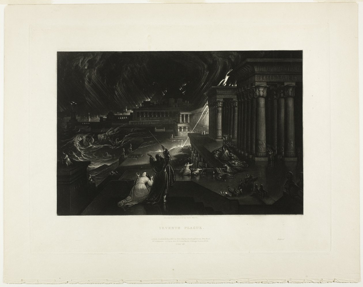 Sedmá mor, z ilustrací Bible od John Martin