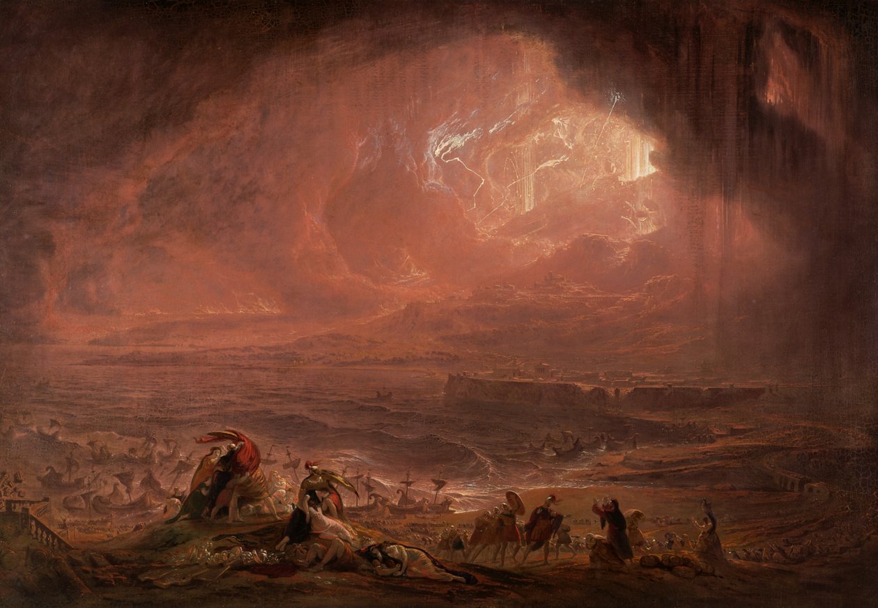 Zničení Herculanea a Pompejí od John Martin