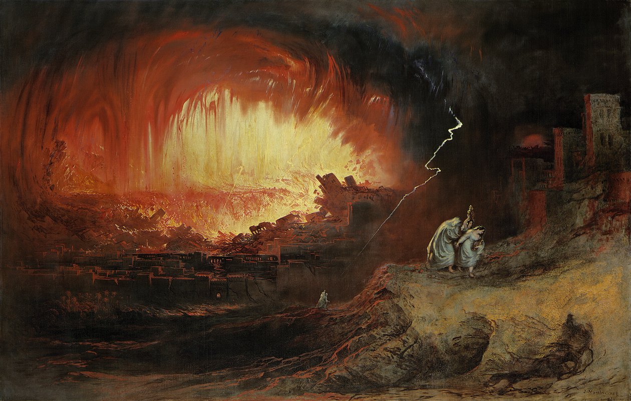 Zničení Sodomy a Gomory, 1852 od John Martin