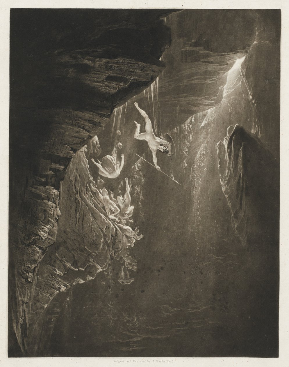 Pád vzbouřených andělů, Ztracený ráj, kniha 1, verš 44 od John Martin