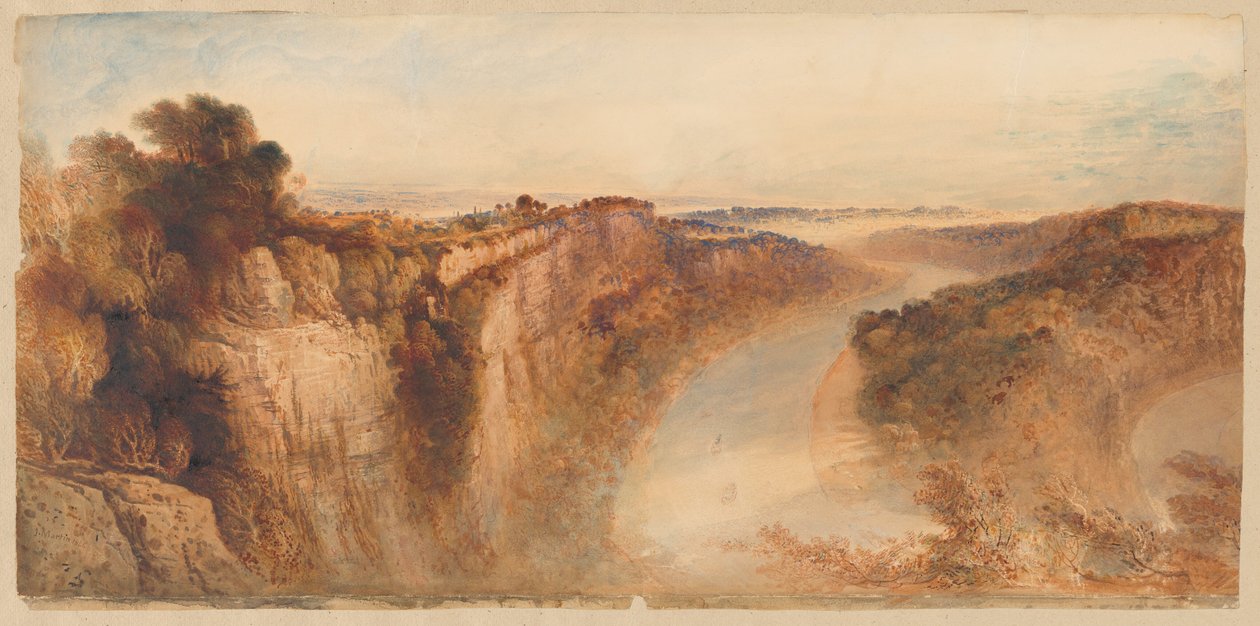 Pohled na řeku Wye, pohled směrem k Chepstow od John Martin