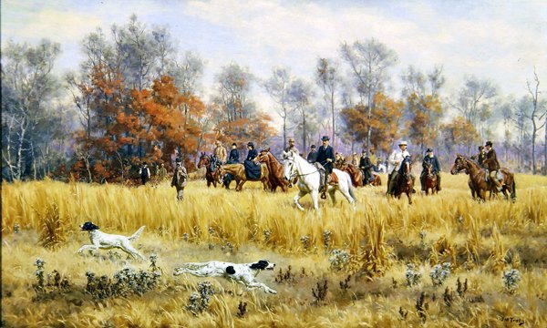 Field Trials v Severní Karolíně nebo Central Field Trials z roku 1891, kolem roku 1891 (olej na plátně) od John Martin Tracy