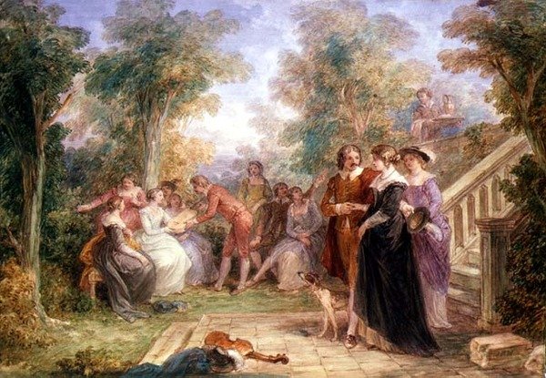 Fete Champetre (akvarel) od John Massey Wright