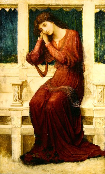 When Sorrow coming to Summerday Roses bloom in Vain, c.1910 (olej na plátně) od John Melhuish Strudwick