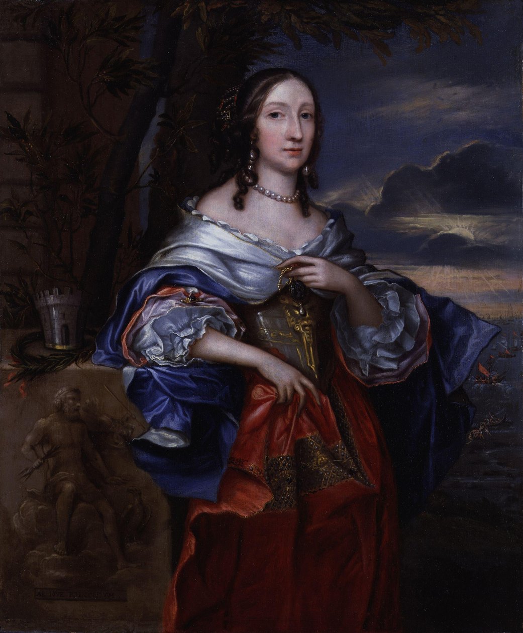 Elizabeth Claypoleová, rozená Cromwellová od John Michael Wright