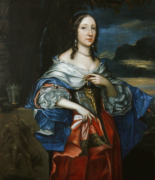 Portrét dámy považované za Elizabeth Claypoleovou od John Michael Wright