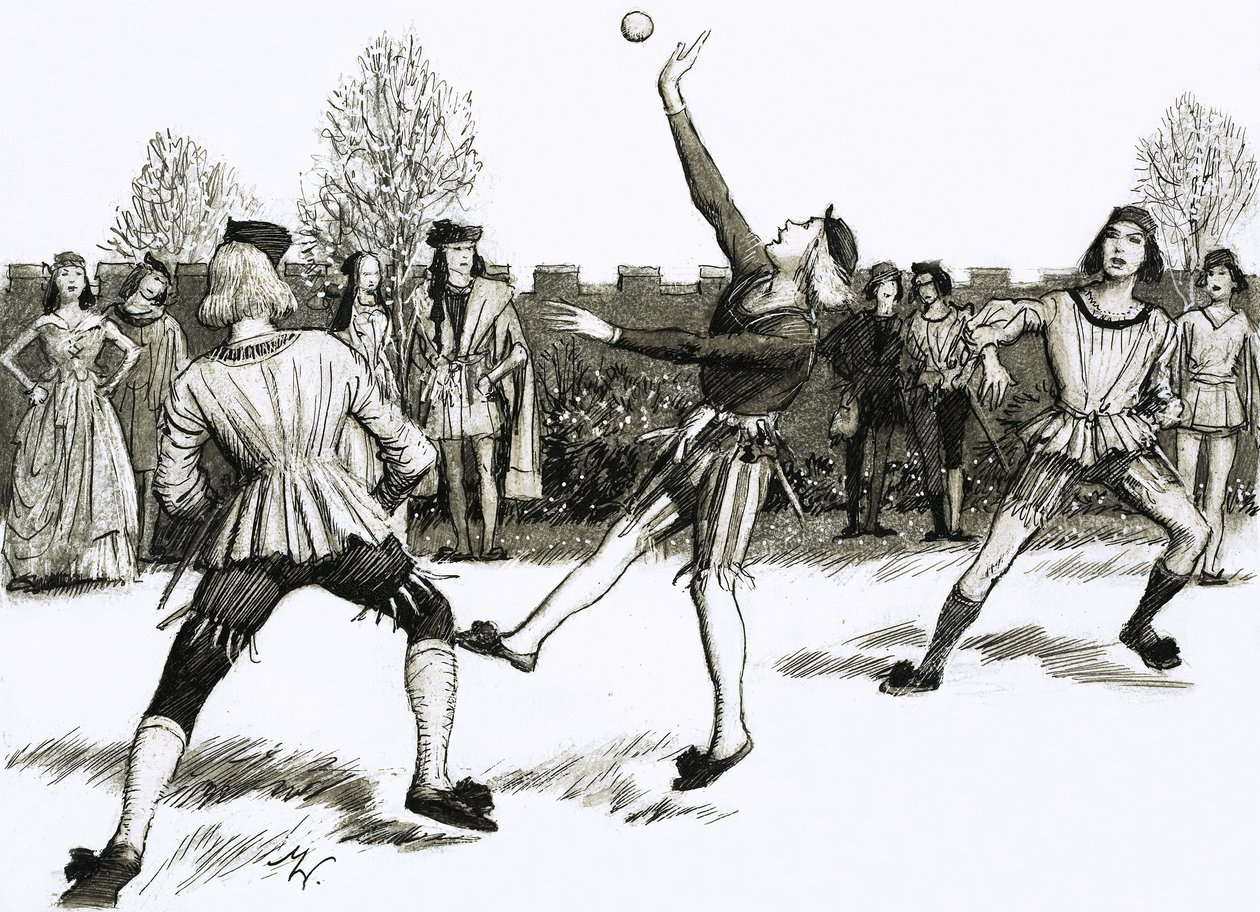 Jeu de Paume, druh házené od John Millar Watt