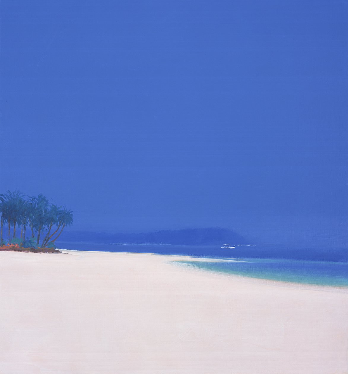 Bílá rybářská loď, 2002 od John Miller