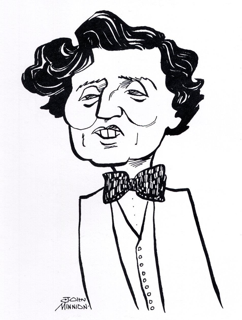 Alban Berg, karikatura - rakouský skladatel, 9. února 1885 - 24. prosince 1935 od John Minnion