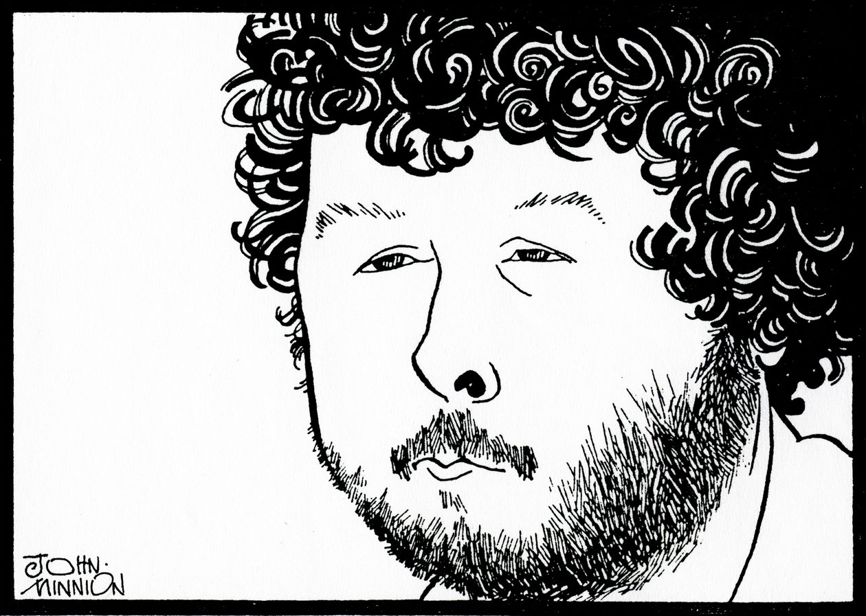 BIRTWISTLE, Harrison - karikatura Johna Minniona Anglický skladatel od John Minnion
