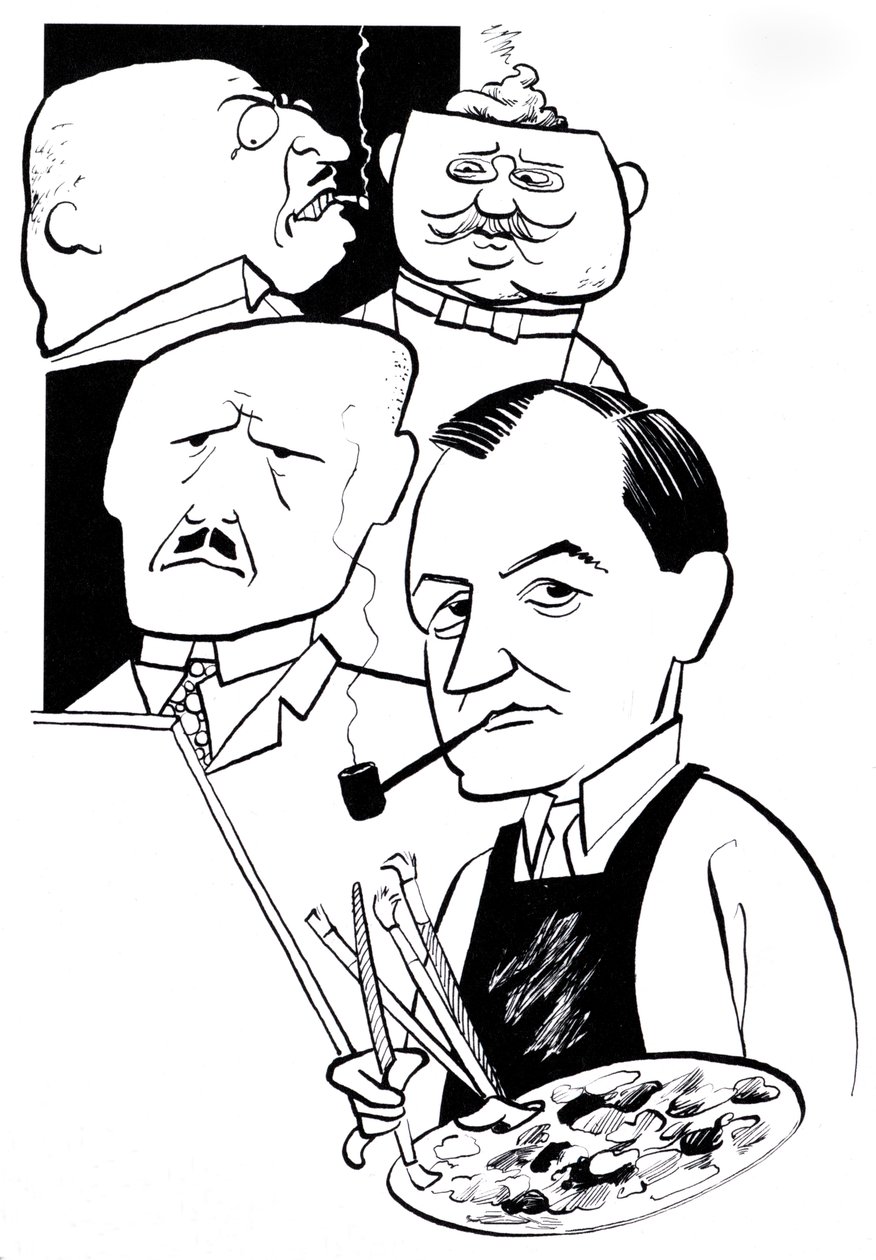 George Grosz, karikatura od John Minnion