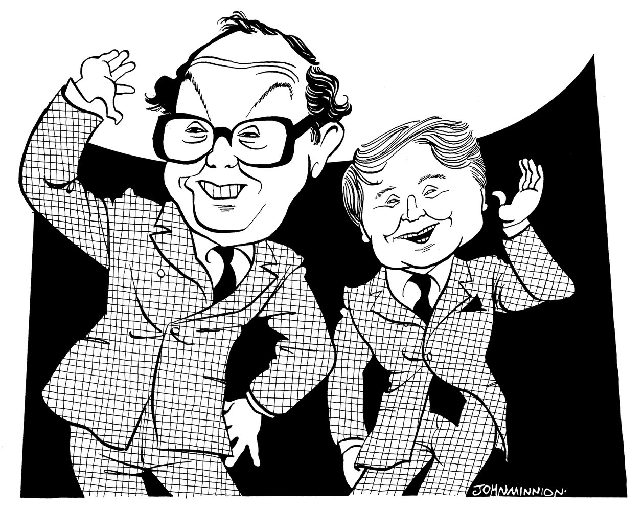 Morcambe a Wise - karikatura Johna Minniona od John Minnion
