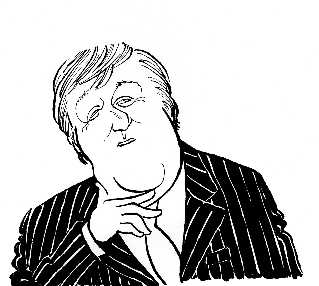 Stephen Fry - karikatura Johna Minniona od John Minnion