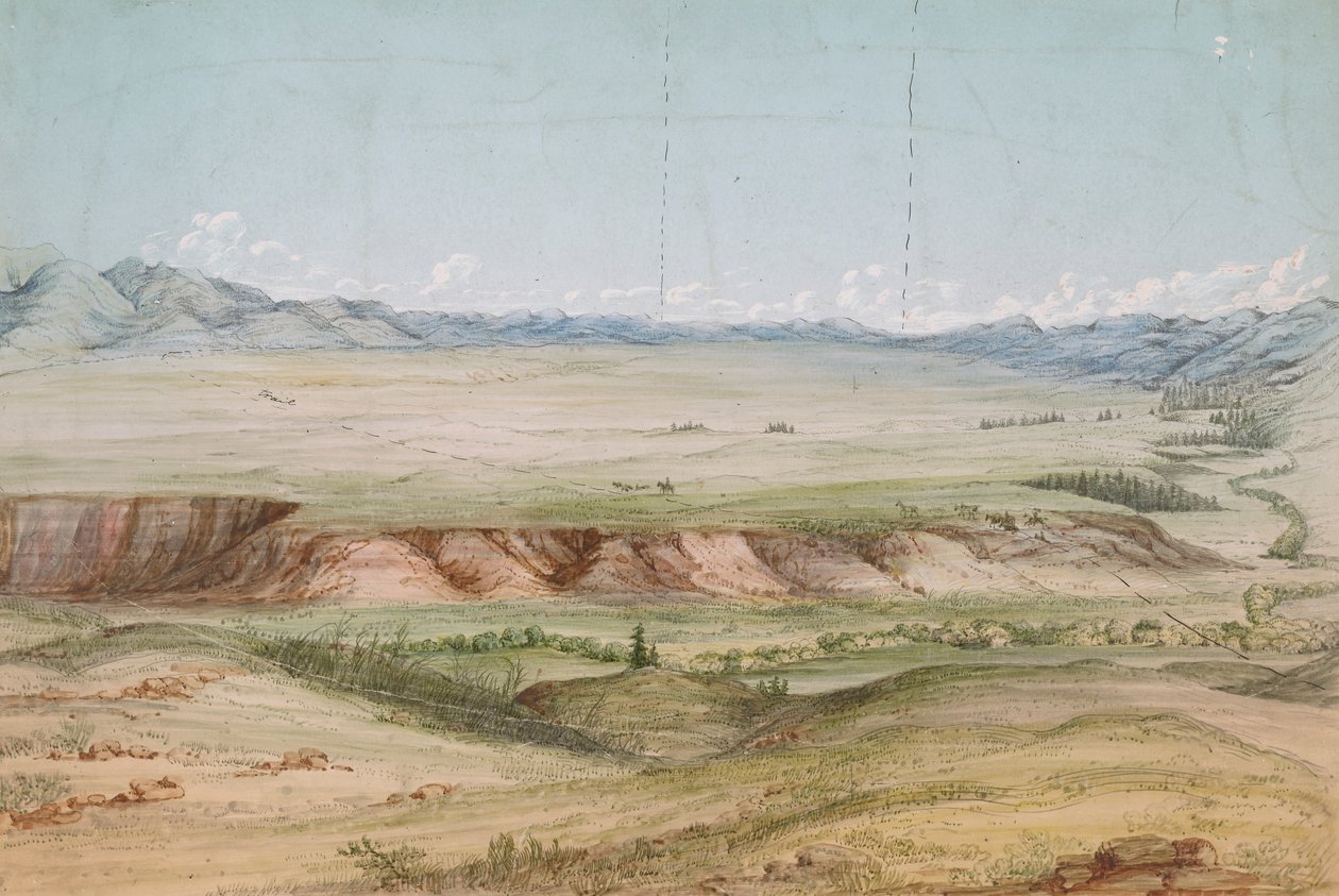 Big Hole Prairie ze severu od John Mix Stanley