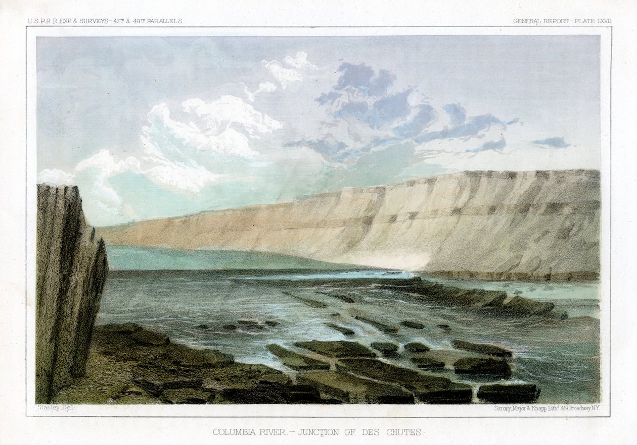 Columbia River, Junction of the Des Chutes, 1856. od John Mix Stanley