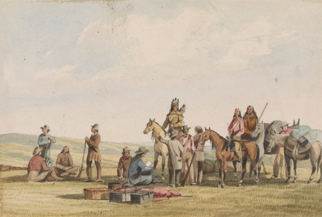 poručík. Crovers Despatch - Návrat guvernéra Stevense do Fort Benton od John Mix Stanley