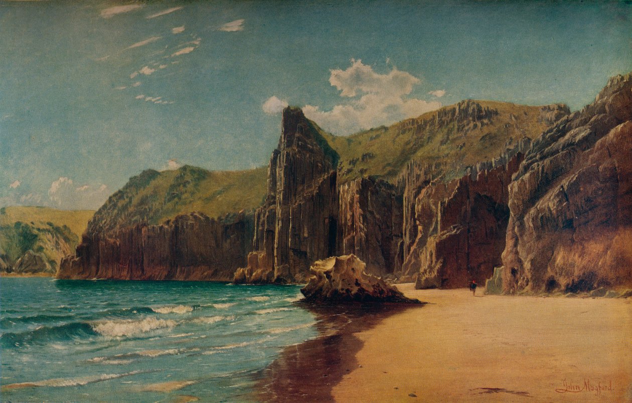 Cliffs at Barlow, c1877. od John Mogford