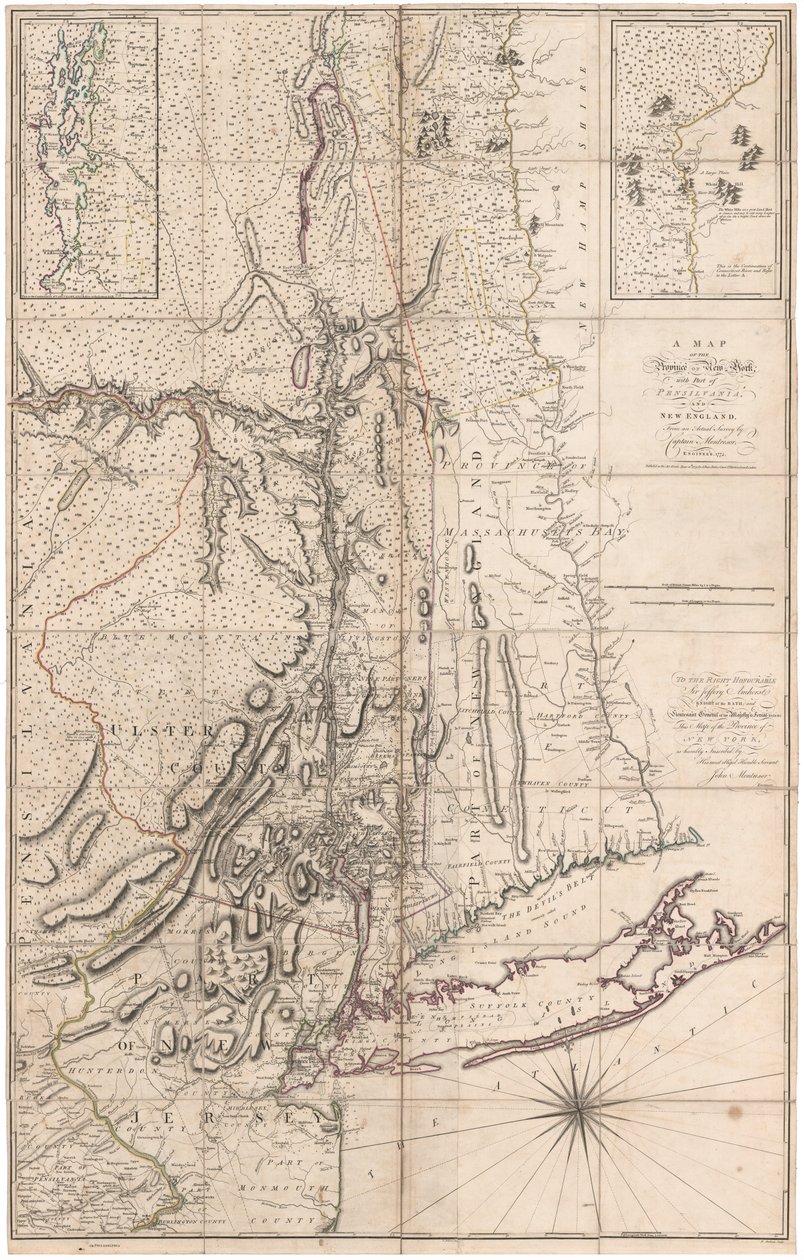 Mapa provincie New York… od kapitána Montresora od John Montresor