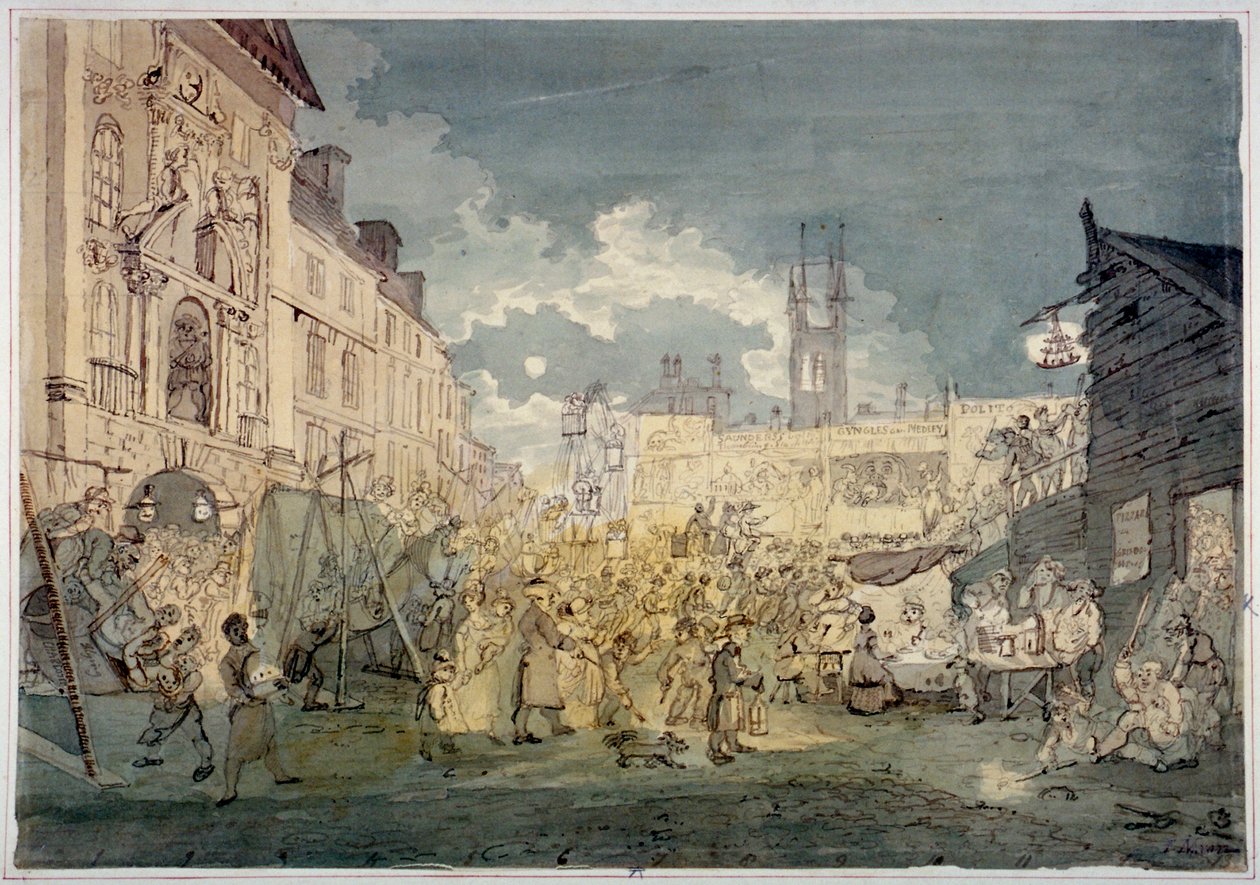 Bartholomew Fair, West Smithfield, City of London, 1813. od John Nixon