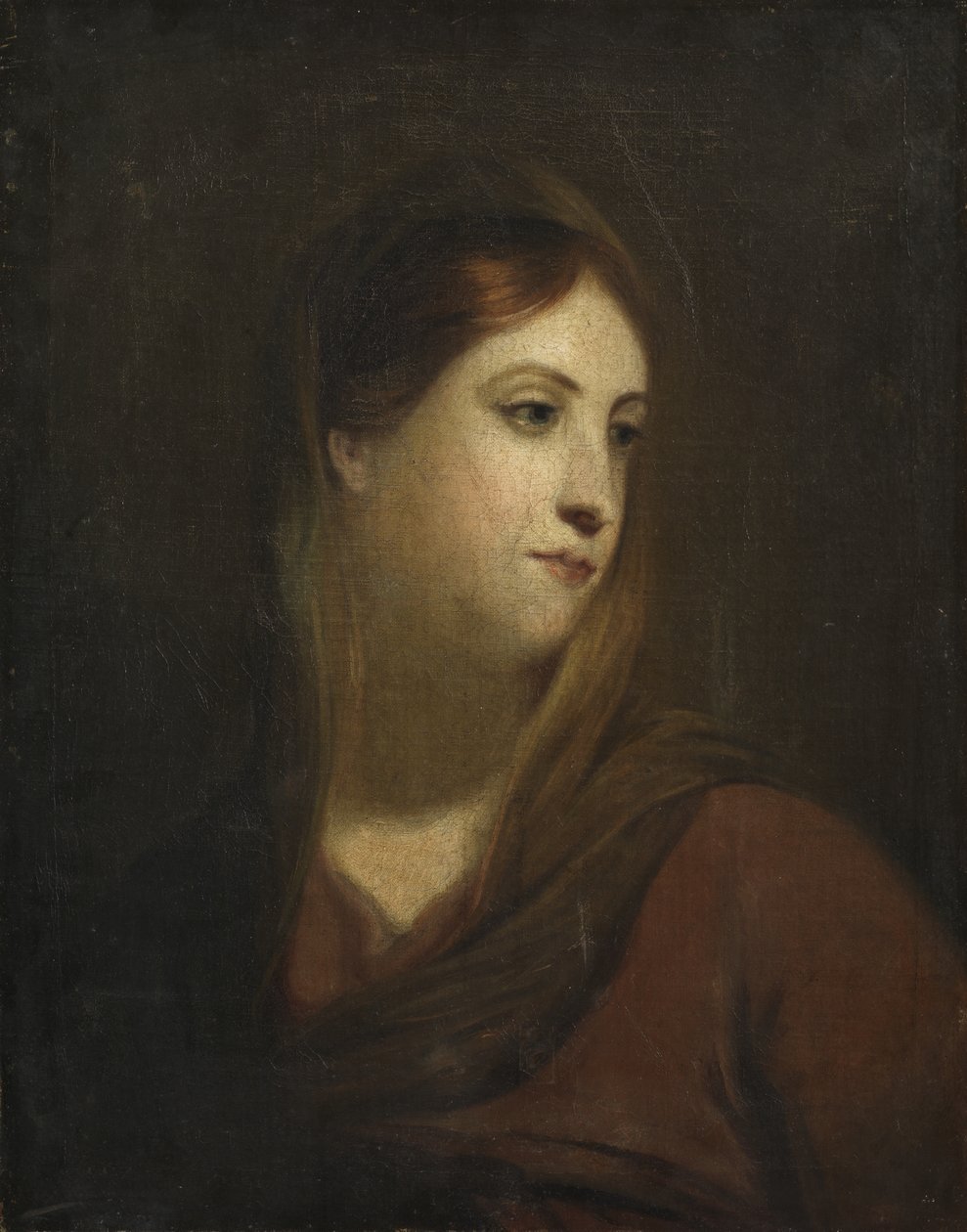 Skica pro ženskou hlavu, cca 1800 od John Opie