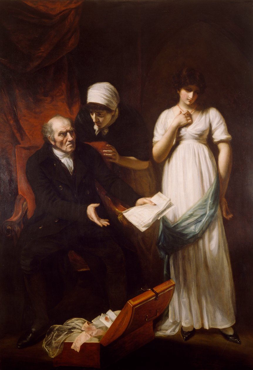 Rozhněvaný otec aneb Objev tajné korespondence, 1802 od John Opie
