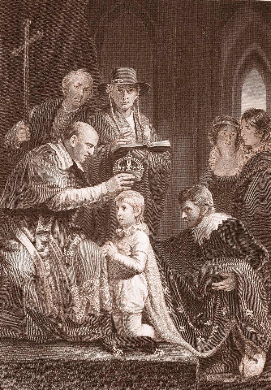 Korunovace Jindřicha VI., vyryla A.H. Payne od John Opie