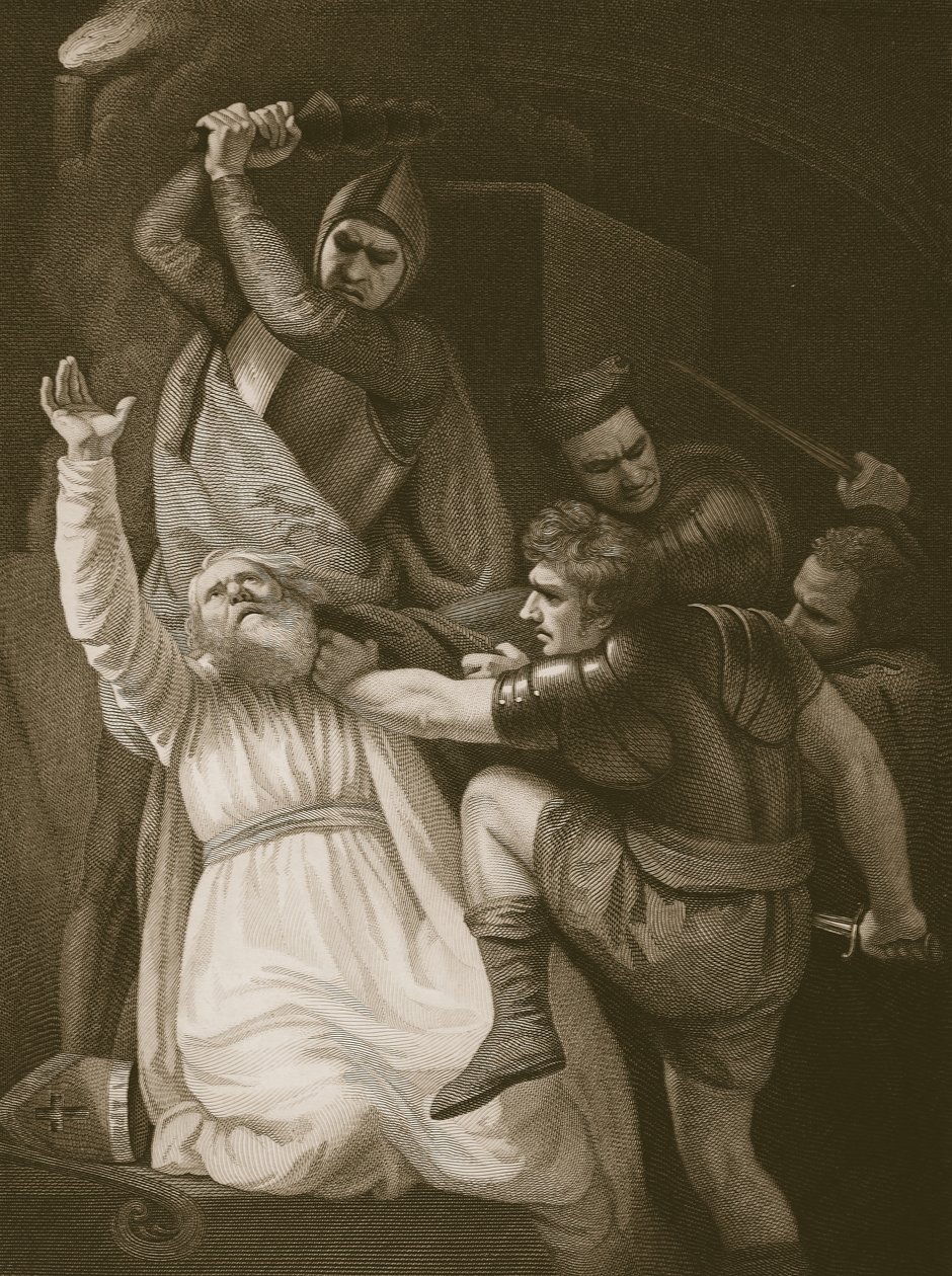 Smrt Becketa, vyryl J. Stowe, ilustrace z Davida Humea 