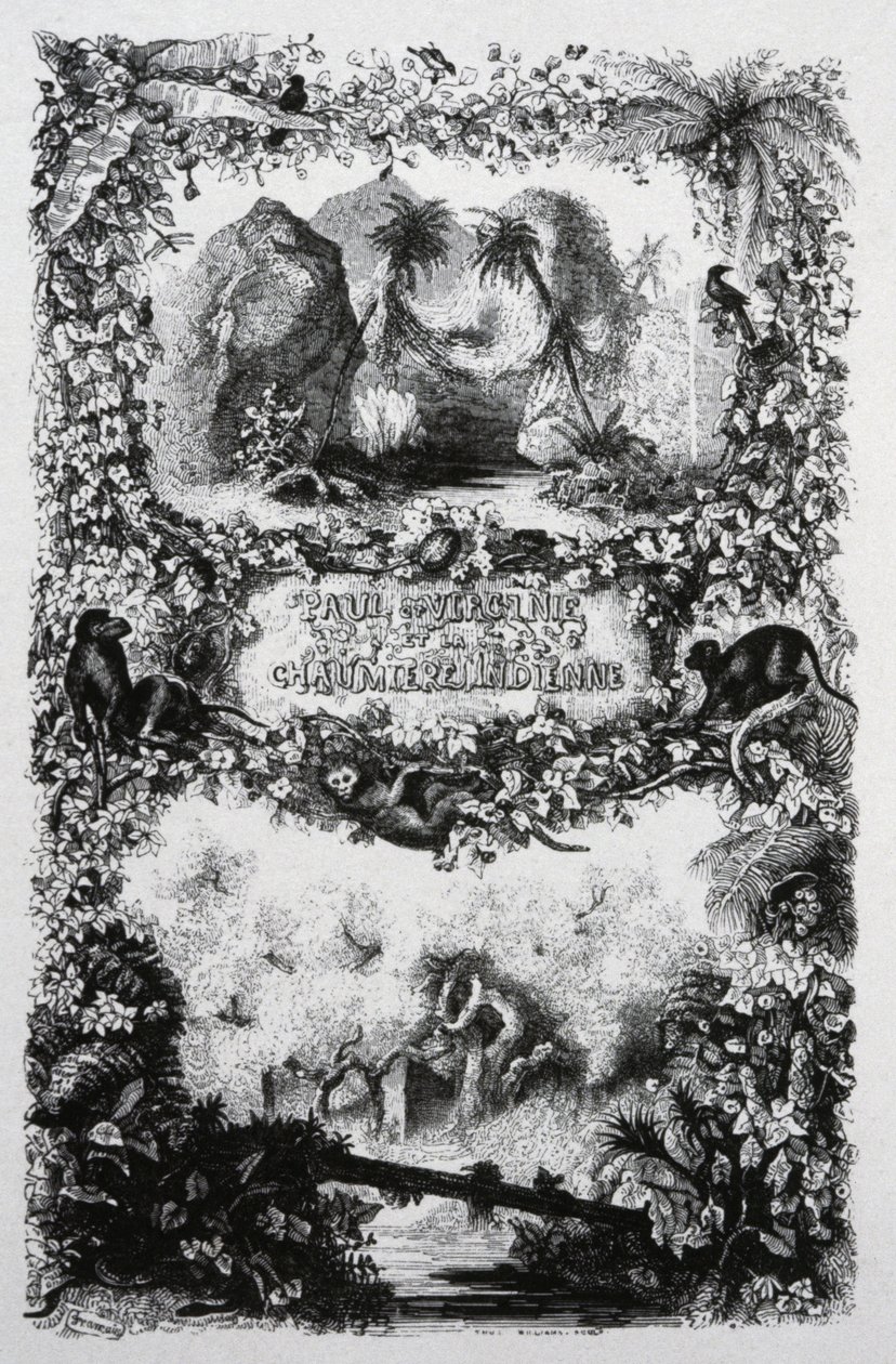 Paul a Virginia, asi 1860-1870 (rytina) od John Orrin Smith