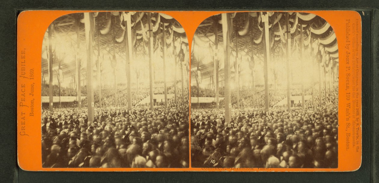Světové mírové jubileum neboli Boston Coliseum, 1872 od John P. Soule