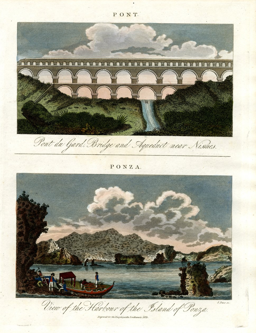 Historické mosty - Pont du Gard a přístav Ponza od John Pass