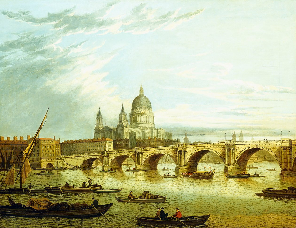 Pohled na Blackfriars Bridge se Saint Paul