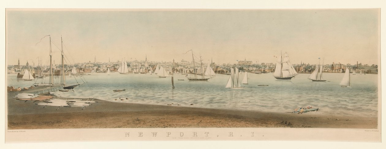 Newport, R.I. / Pohled z Fort Wolcott, Kozí ostrov od John Perry Newell