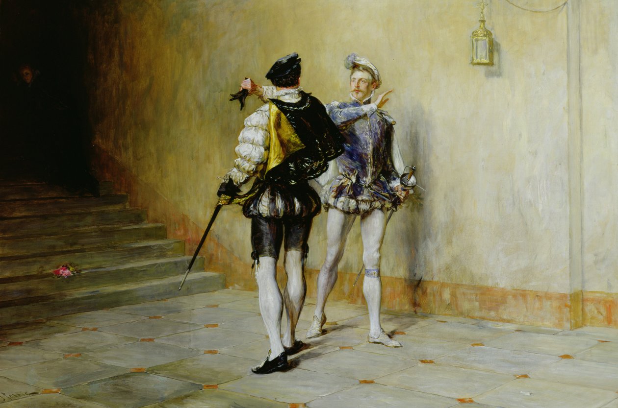 Začátek hádky (olej na plátně) od John Pettie