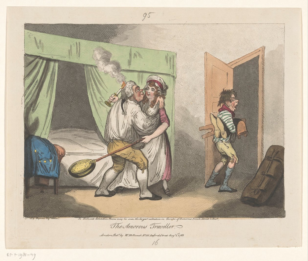 De Lustige Reiziger Zamilovaný cestovatel (název na předmětu) od John Pettit (attributed to)