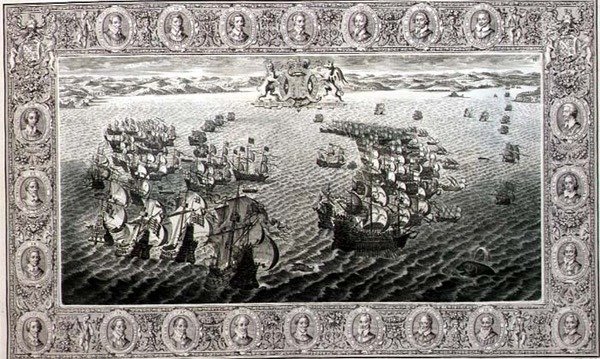 Armada (rytina z tapisérie) od John Pine
