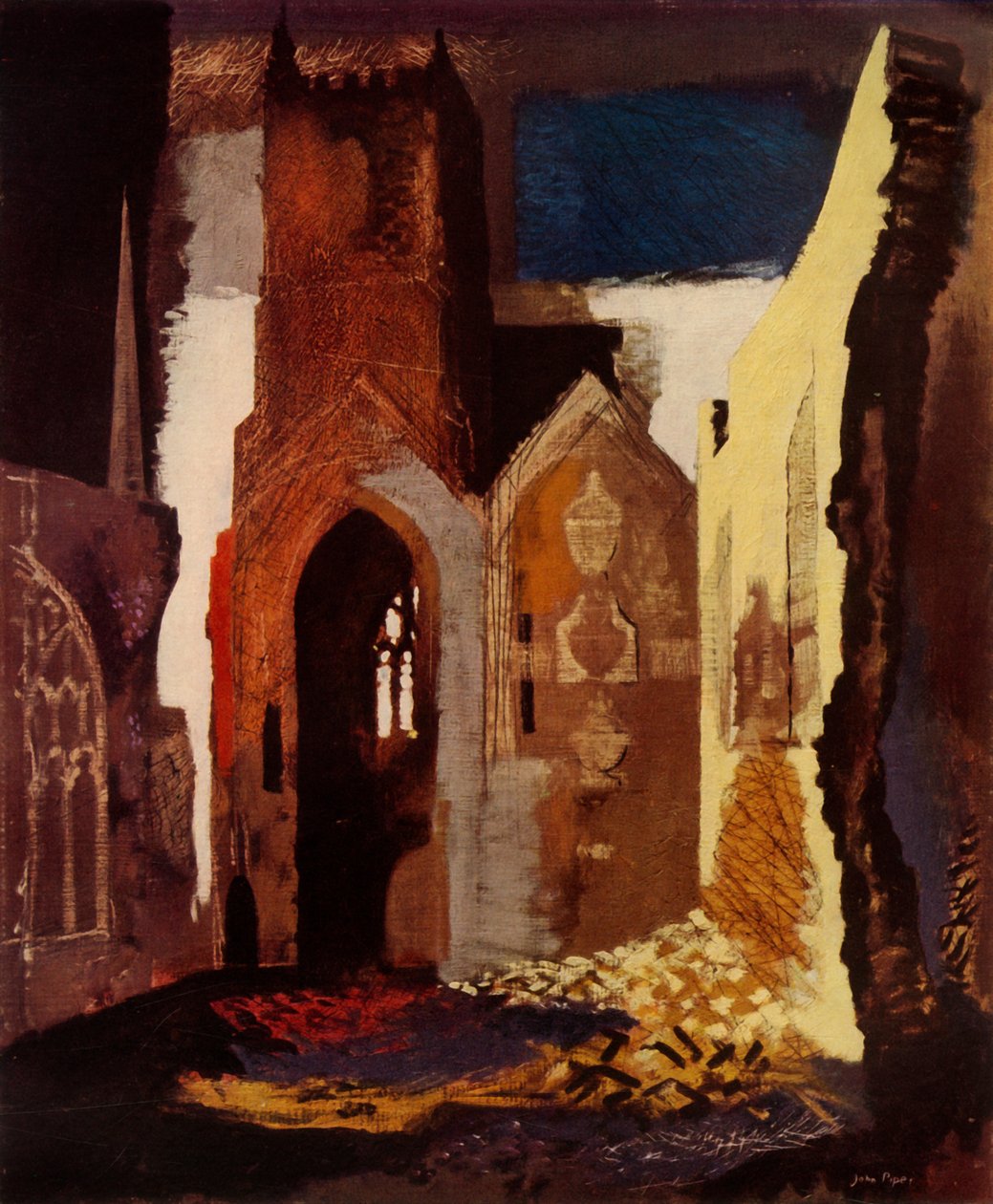 „Zřícenina od Johna Pipera harmonizující dekorativní rovnováhu“, 1949. od John Piper
