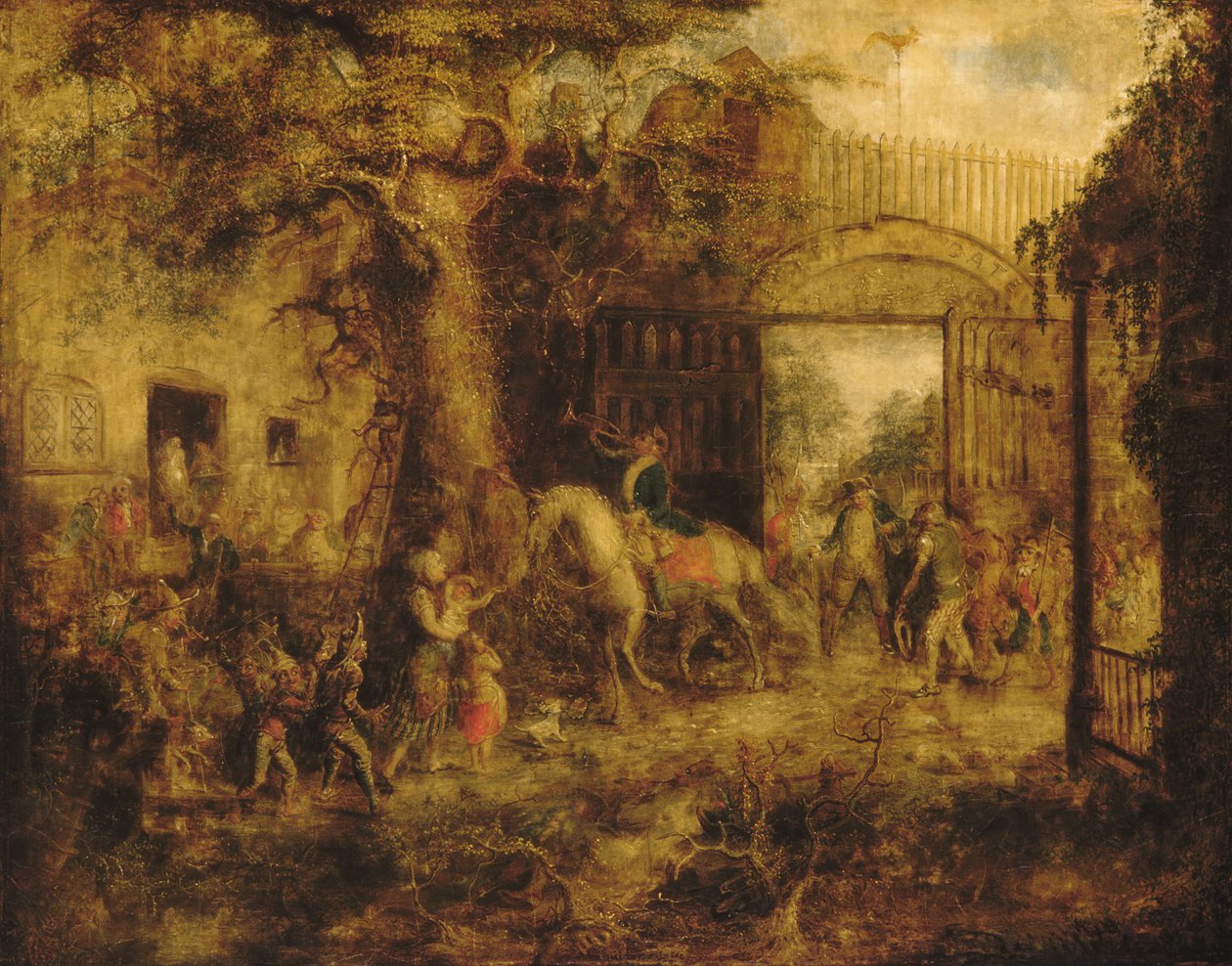 The Vigilant Stuyvesants Wall Street Gate, 1863. od John Quidor