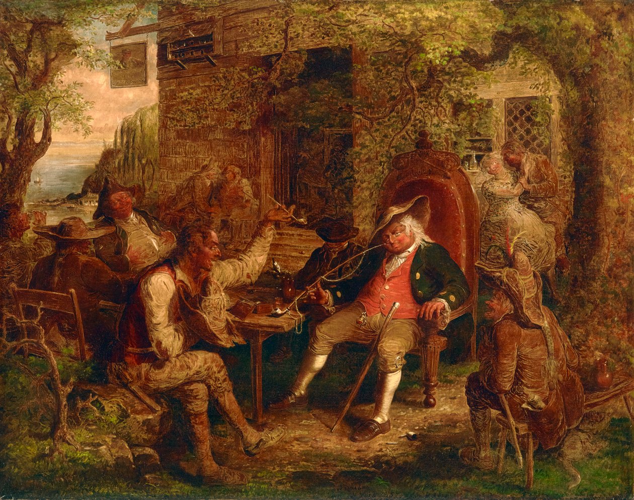 Wolfert Webber v hostinci (Zlatý sen Wolferta Webbera) 1857 (olej na plátně) od John Quidor