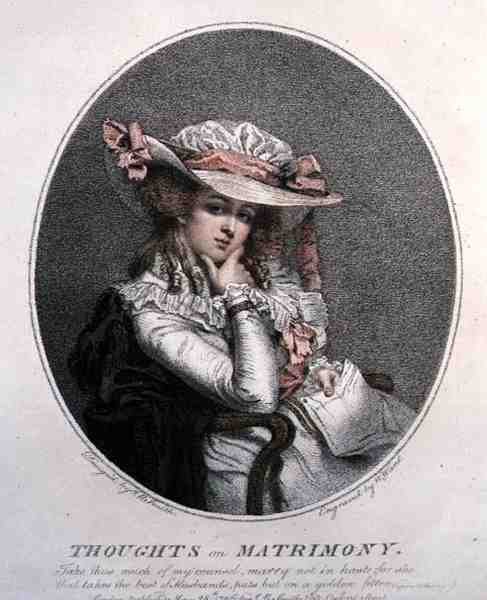 Thoughts on Matrimony, ryl William Ward (1766-1826), pub. umělcem od John Raphael (after) Smith