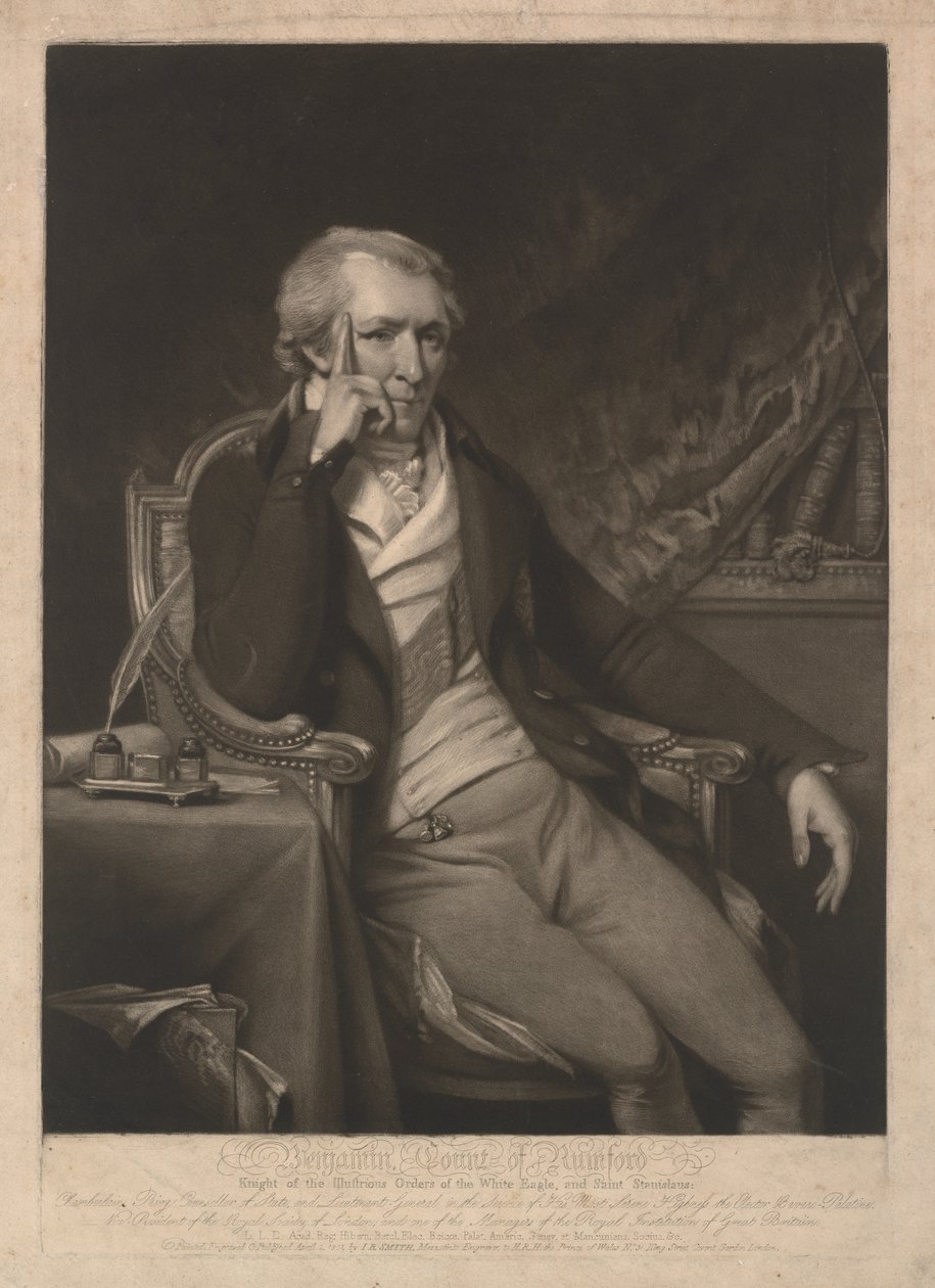 Benjamin Thompson, hrabě z Rumfordu od John Raphael Smith