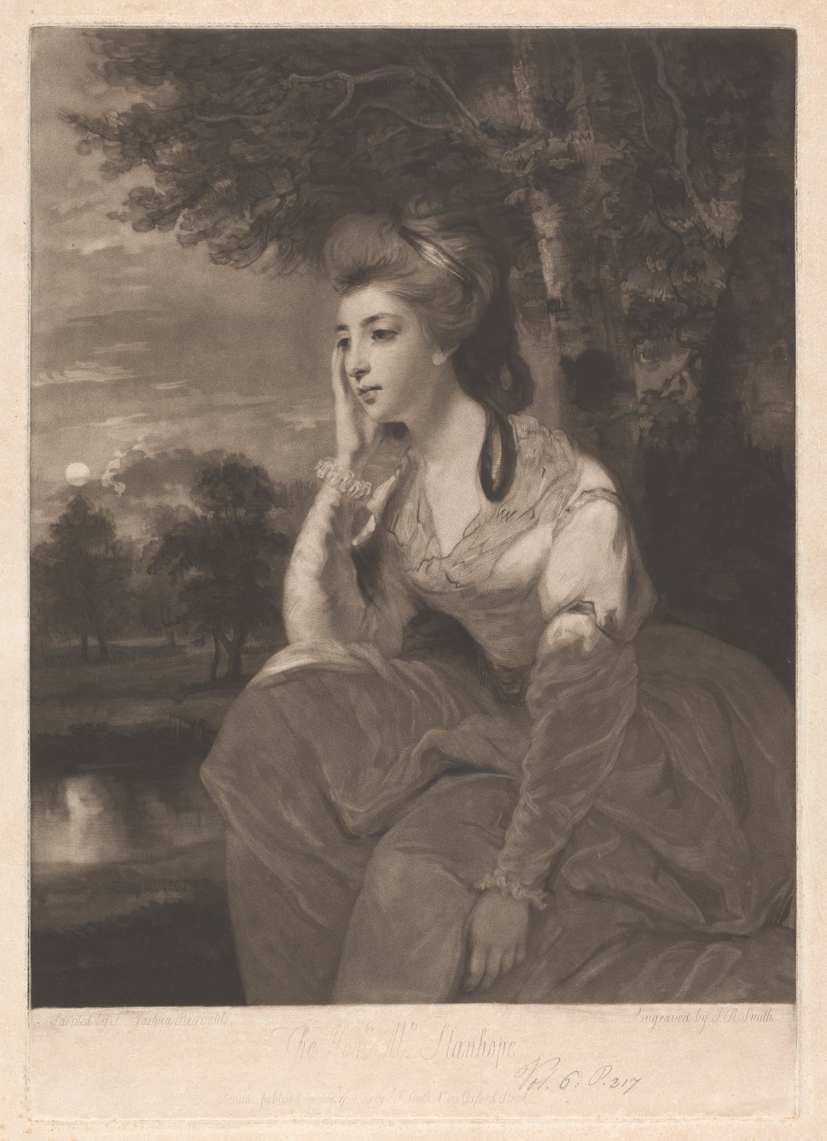 Ctihodná paní Stanhopeová od John Raphael Smith